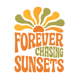 Forever Chasing Sunsets – Retro Zomervakantie T-shirt