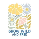 Grow Wild and Free – Bloemen Zomervakantie T-shirt